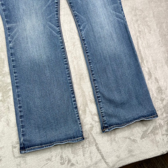 American Eagle Kick Boot Jeans Womens 12 Short Blue Medium Wash Stretch Bootcut - Picture 5 of 16